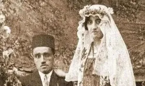 عکس یادگاری عروس و داماد ارمنی در دوران قاجار